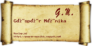 Gáspár Mónika névjegykártya